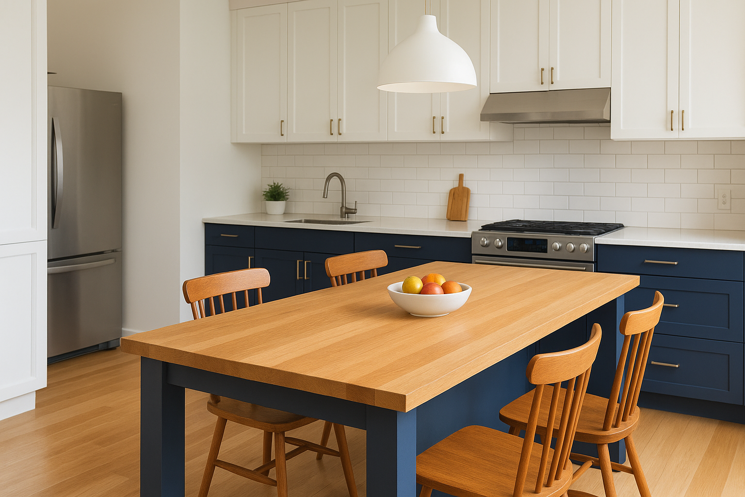 4. Island with a dining table extension