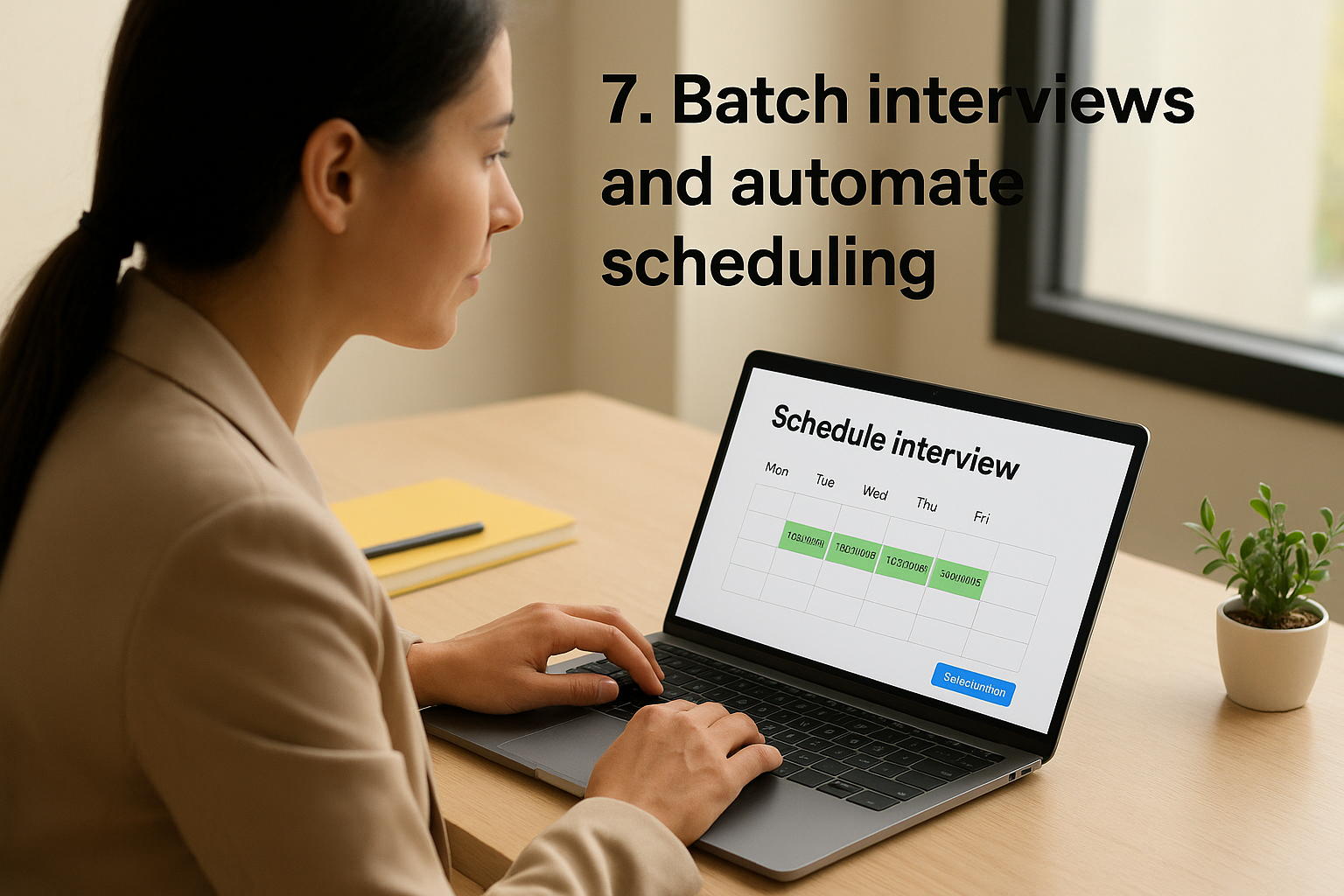 7. Batch interviews and automate scheduling