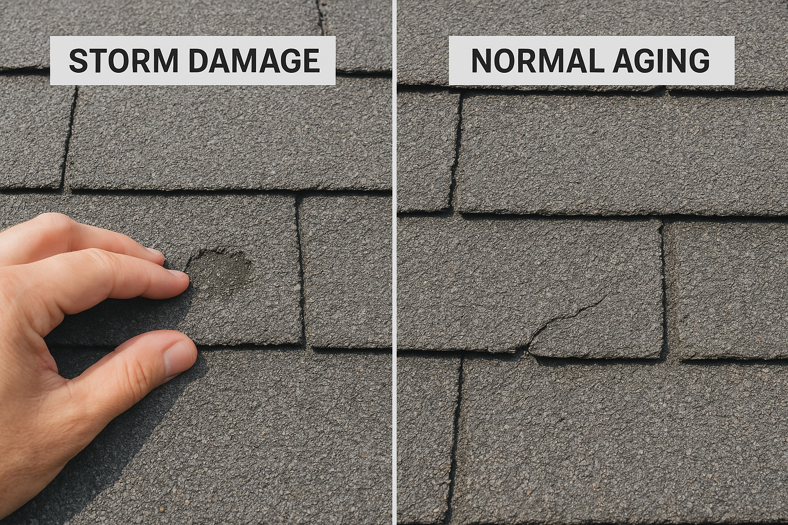How to tell storm damage from normal aging