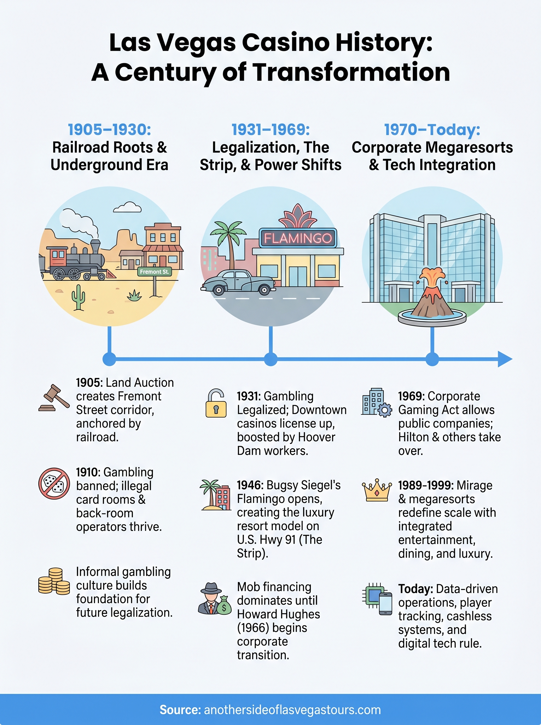 las vegas casino history infographic