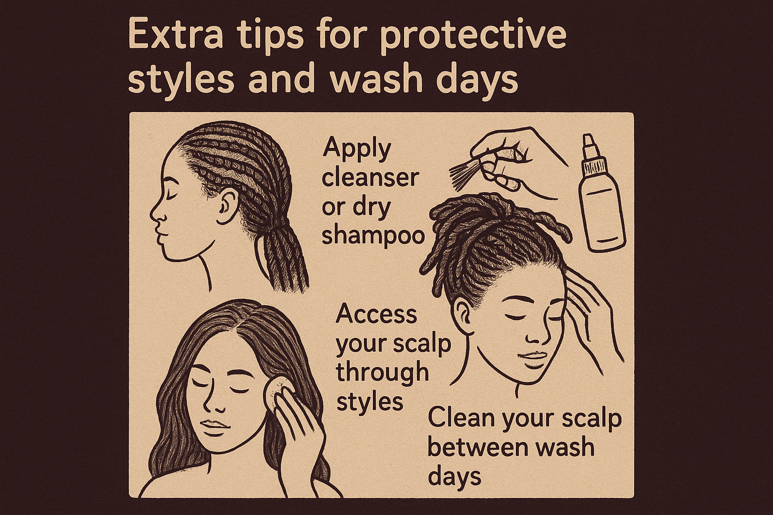 Extra tips for protective styles and wash days