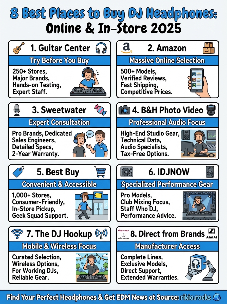 buy dj headphones infographic