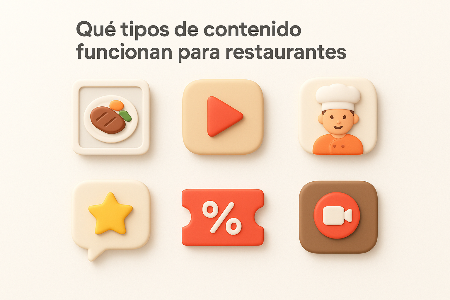 Qué tipos de contenido funcionan para restaurantes