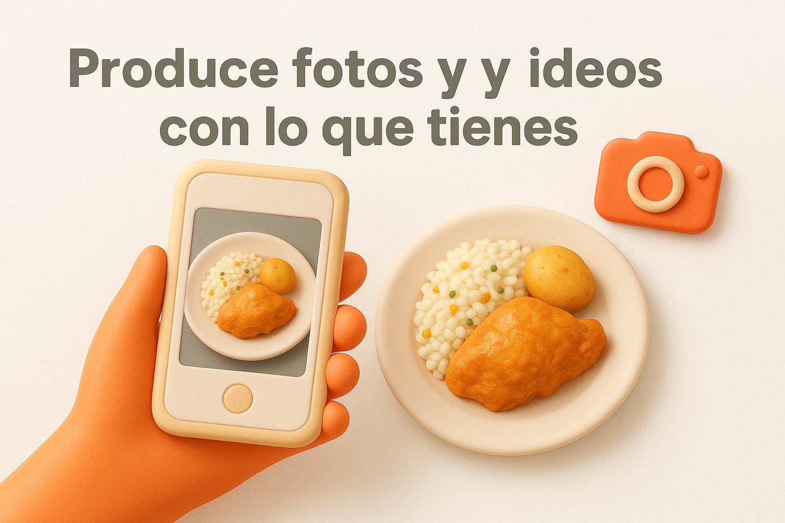 Produce fotos y videos con lo que tienes