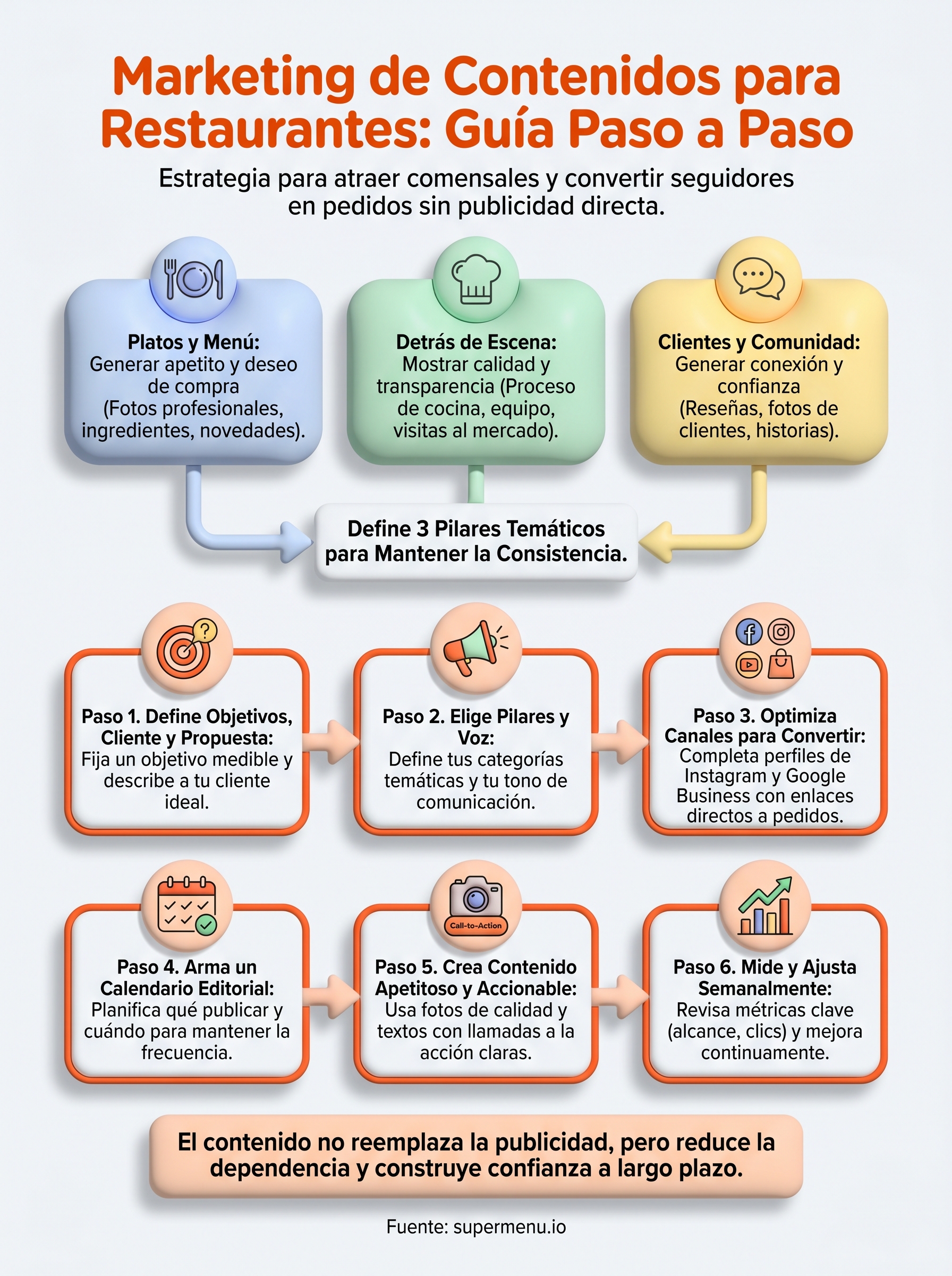 marketing de contenidos para restaurantes infographic