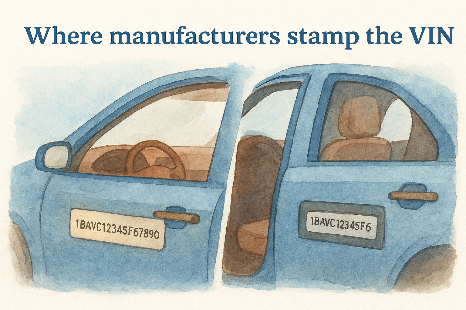 Where manufacturers stamp the VIN