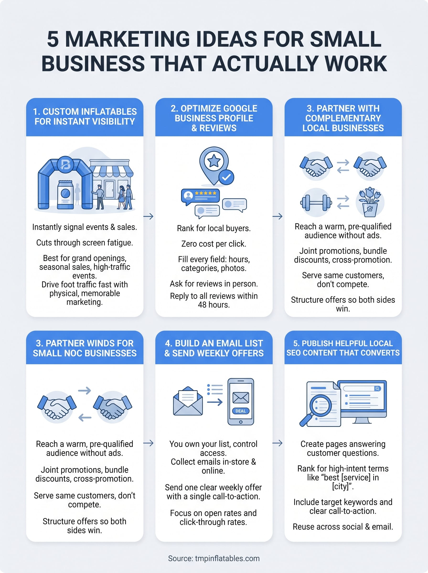 marketing ideas for small business infographic