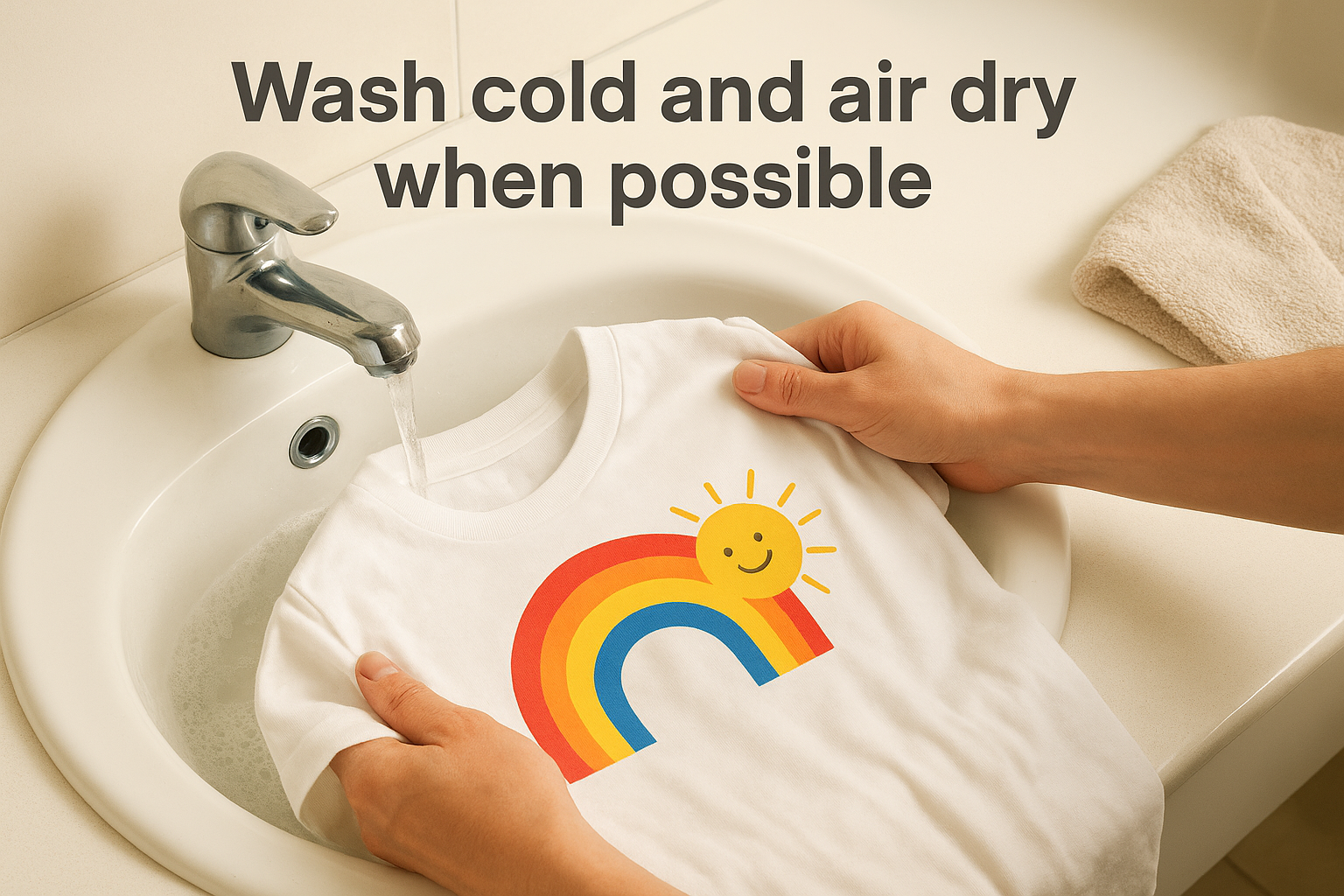 Wash cold and air dry when possible