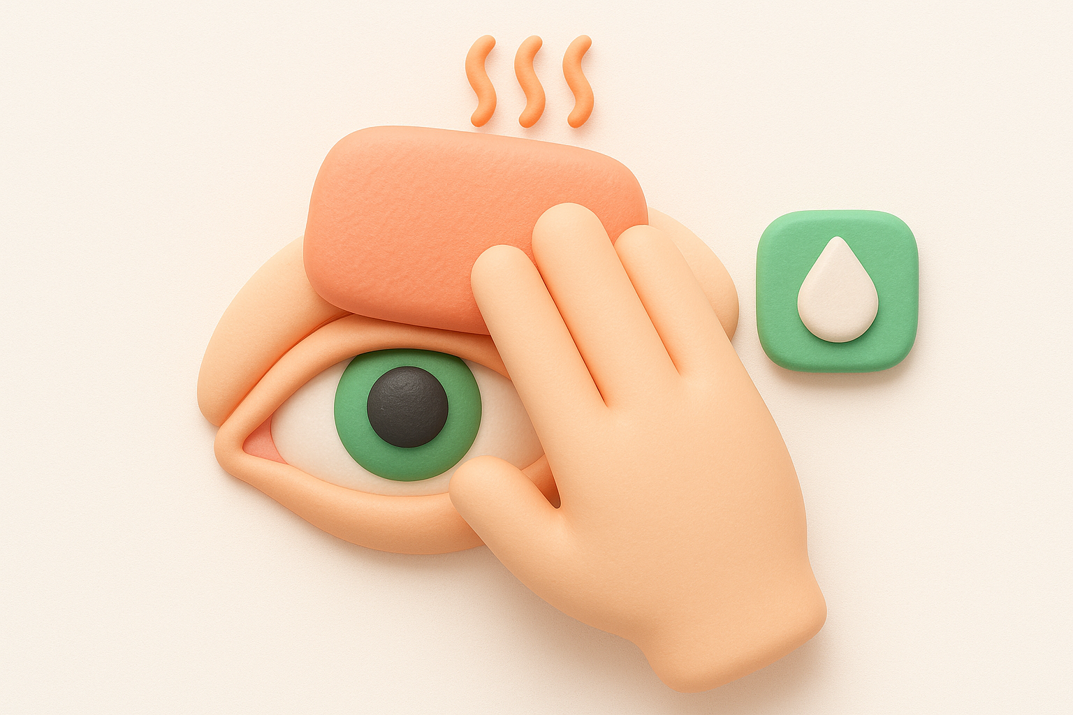 Apply warm compresses to support your eyelid glands