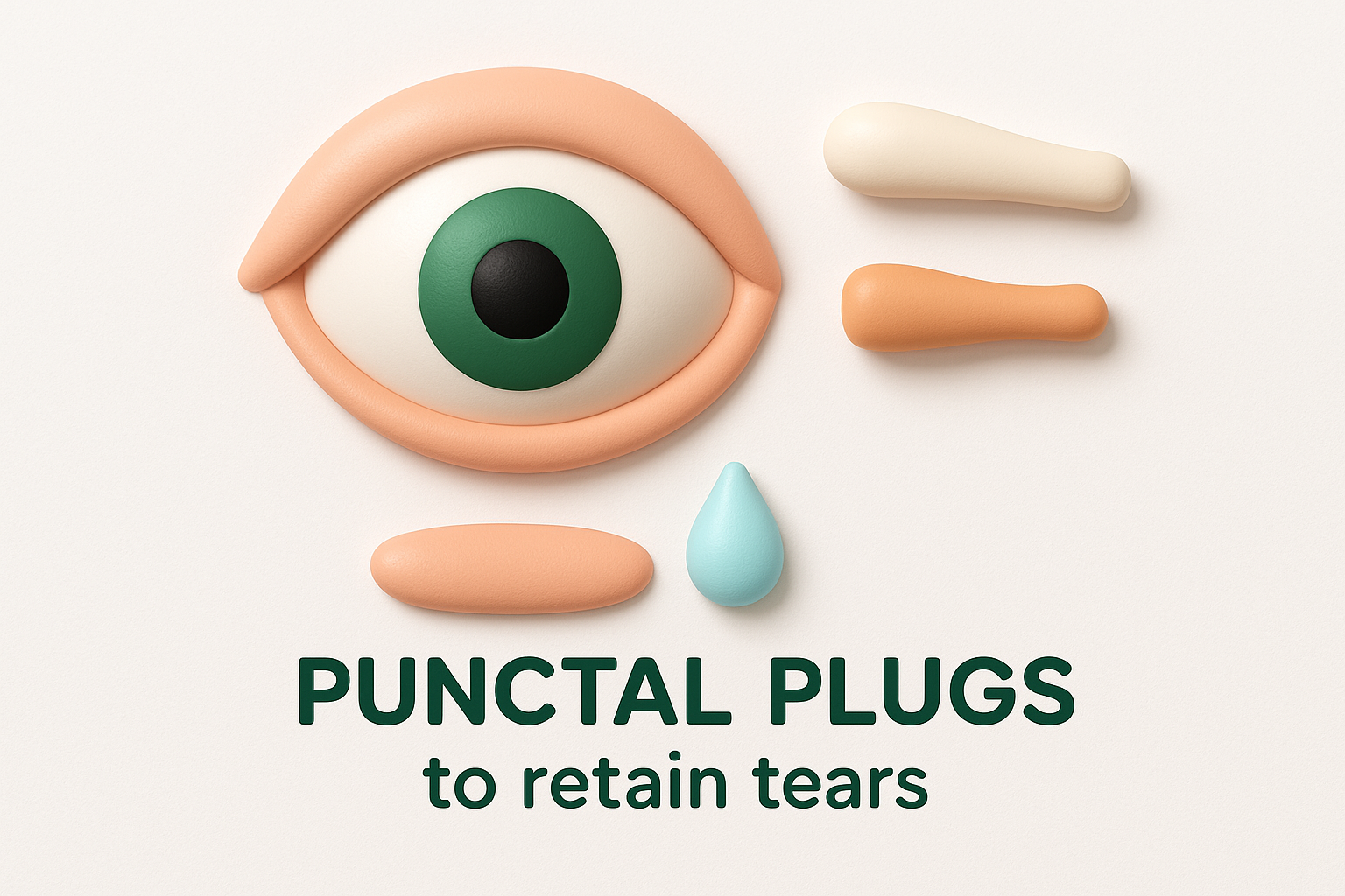 Punctal plugs to retain tears