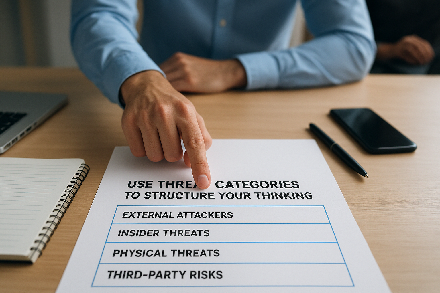 Use threat categories to structure your thinking