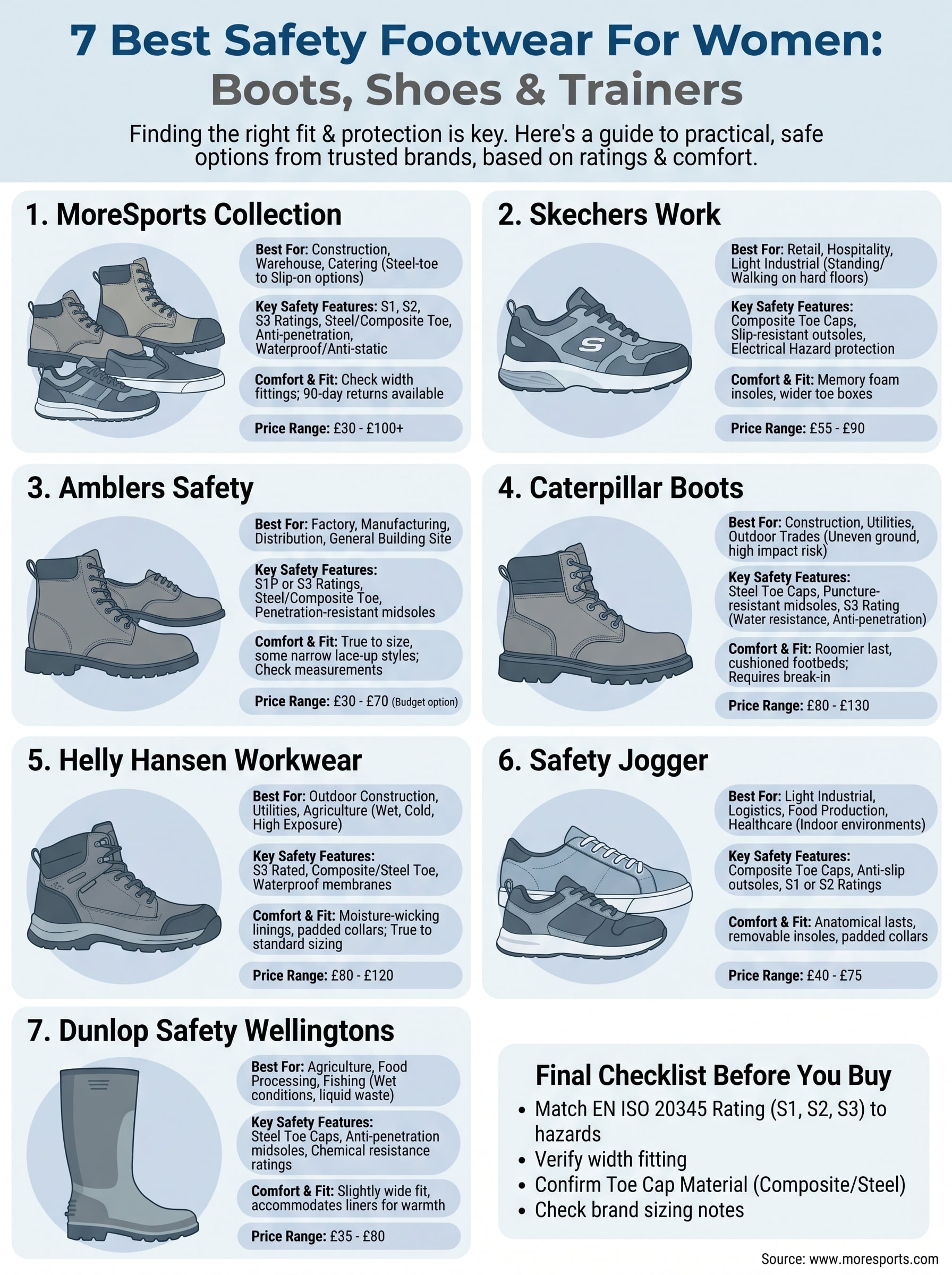 safety footwear for women infographic