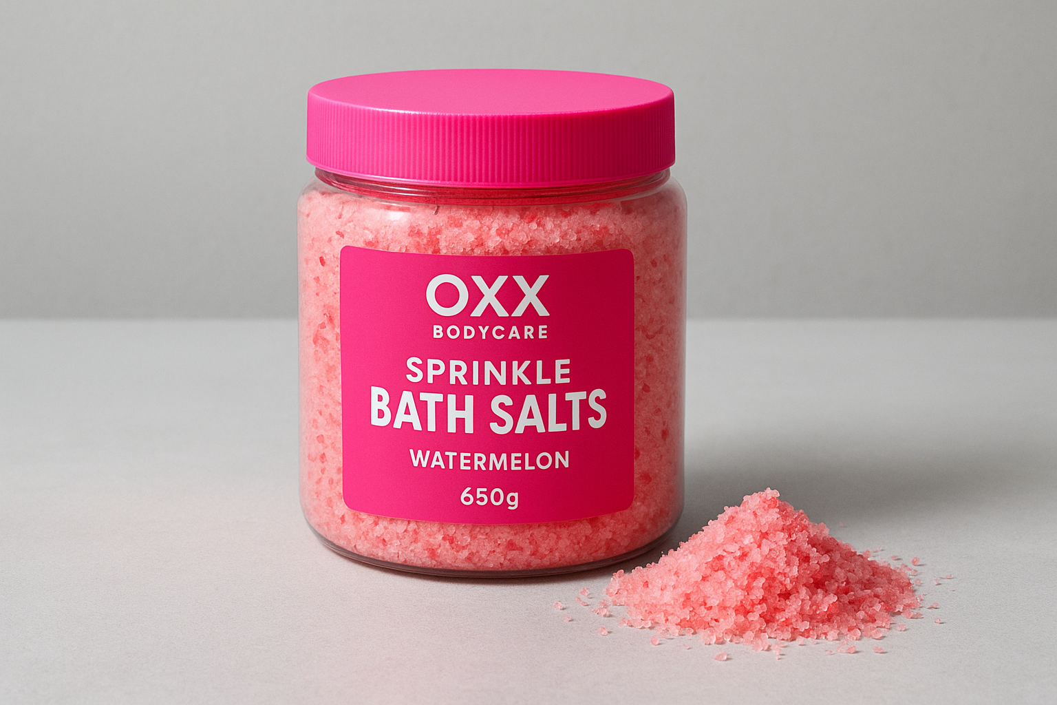 7. OXX Bodycare Sprinkle Bath Salts 650g - Watermelon