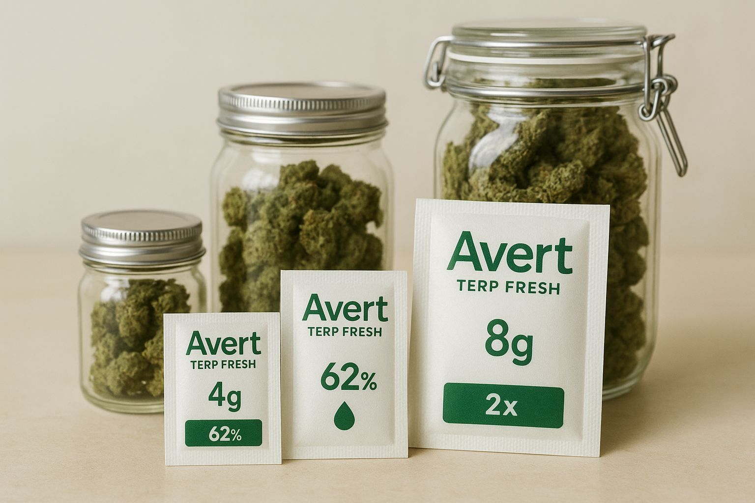 Sizing guidance for eighths, ounces, and multi-ounce jars