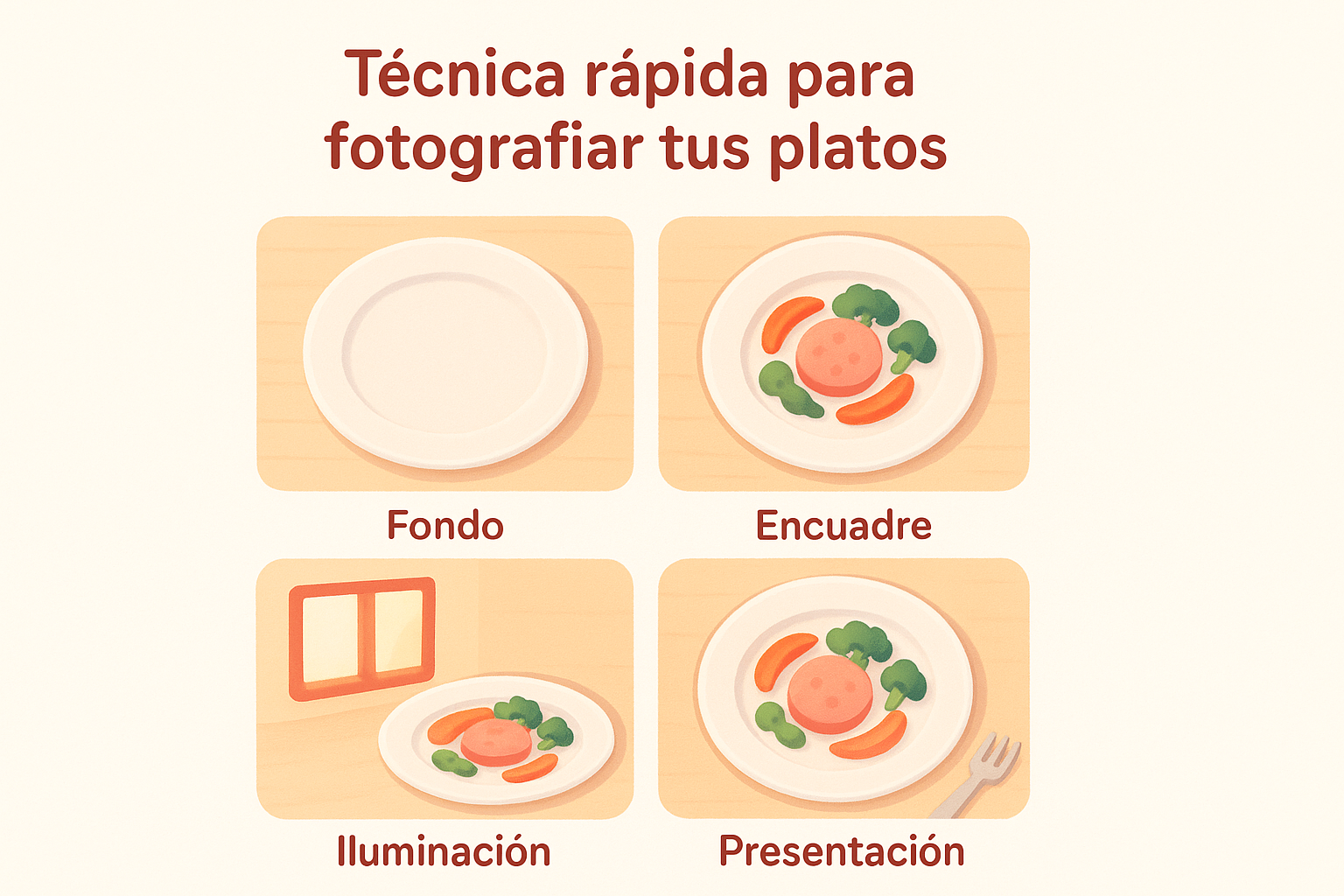 Técnica rápida para fotografiar tus platos