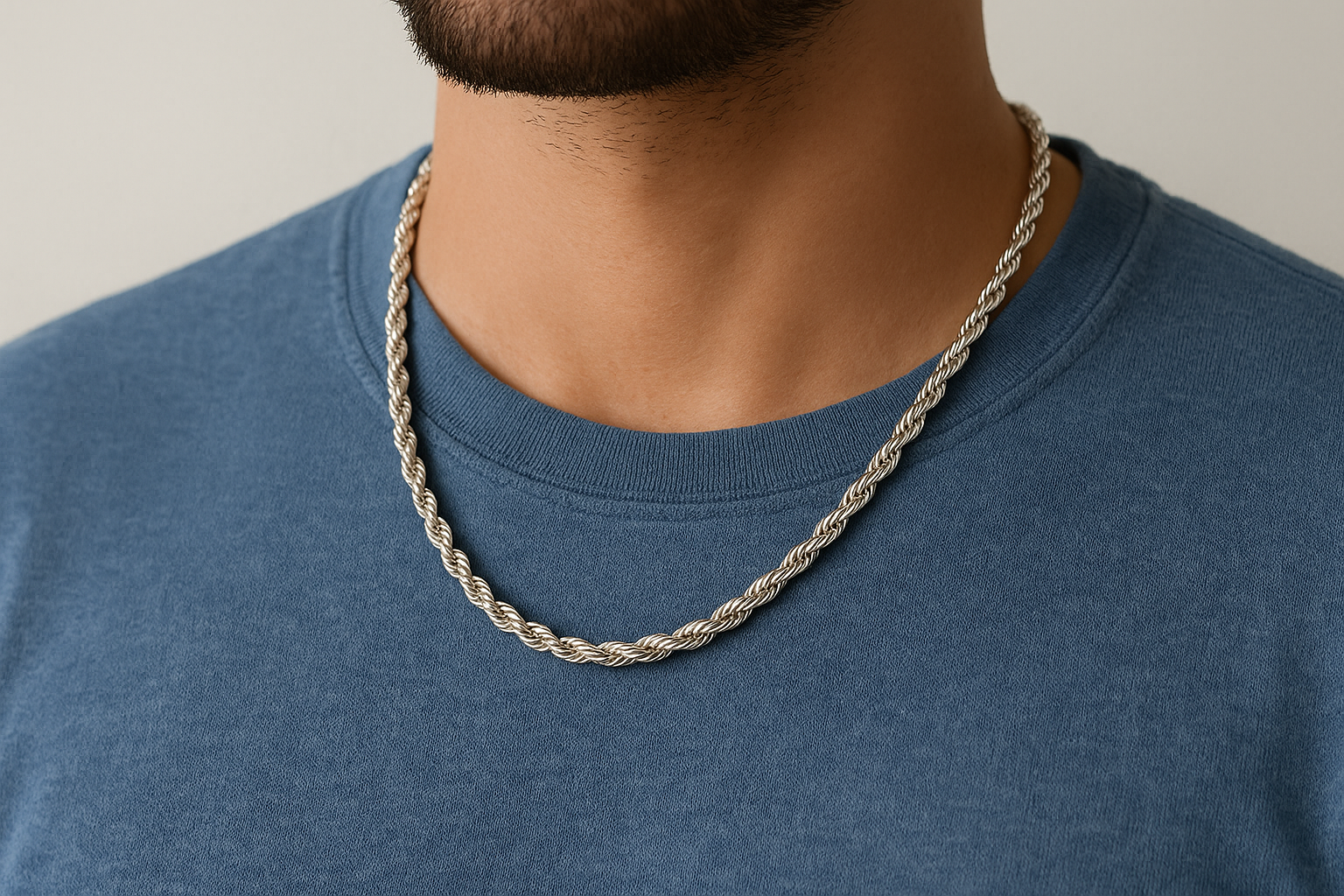 2. British Chains 925 rope chain necklace