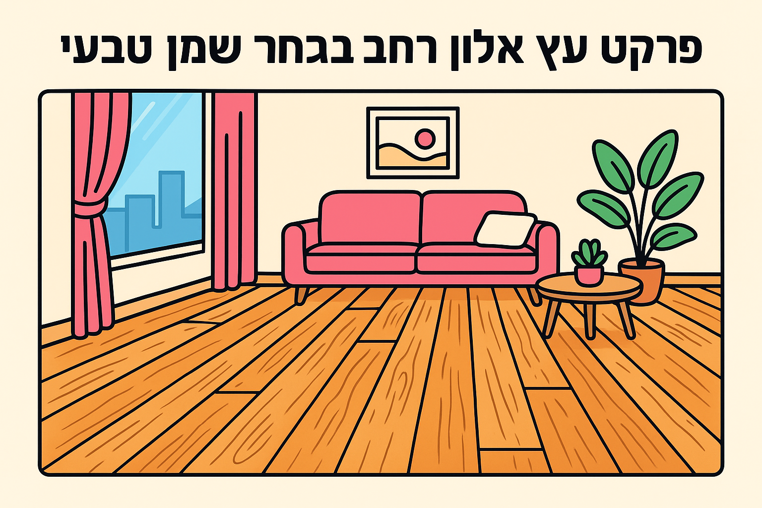 1. פרקט עץ אלון רחב בגמר שמן טבעי
