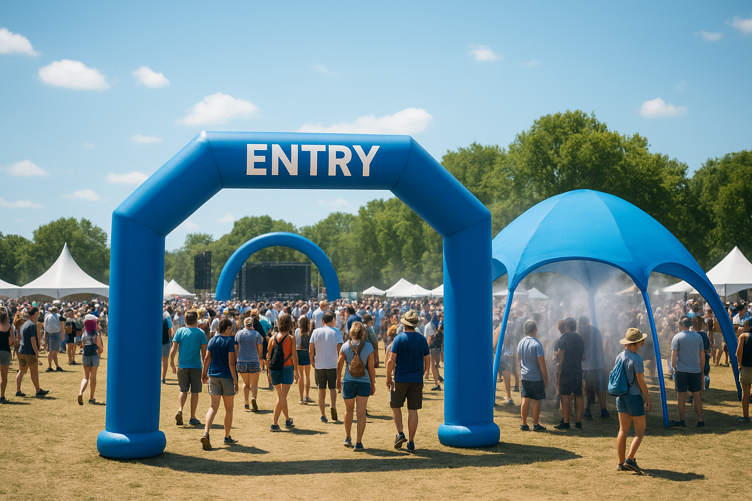 Outdoor festivals and large-scale events