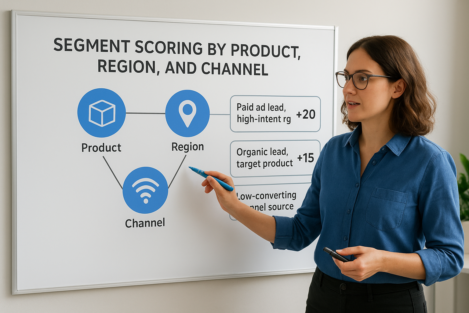 9. Segment scoring by product, region, and channel