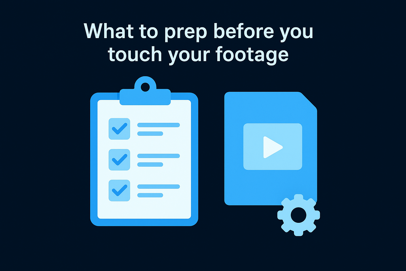 What to prep before you touch your footage