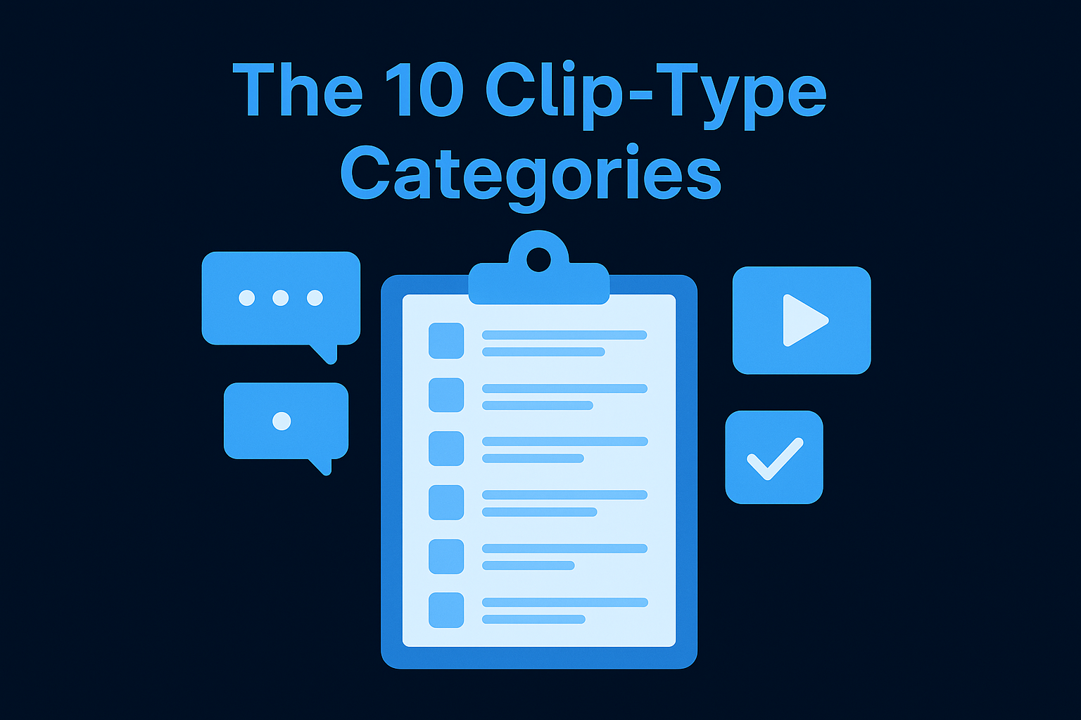 The 10 Clip-Type Categories