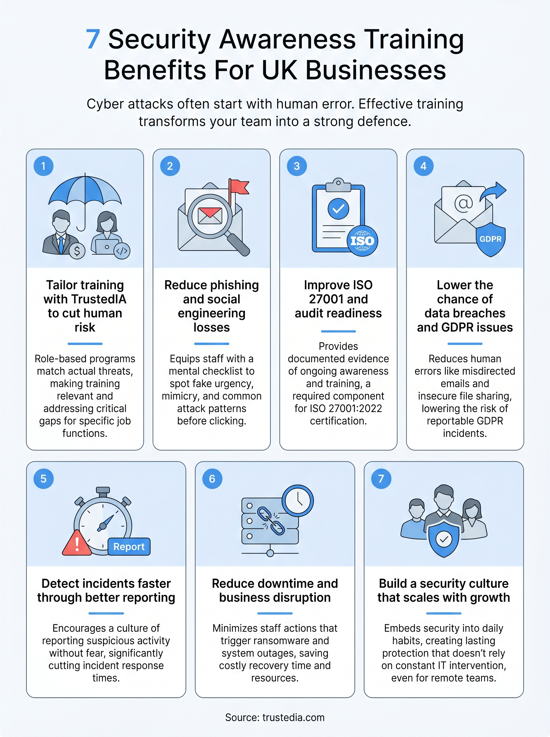 security awareness training benefits infographic