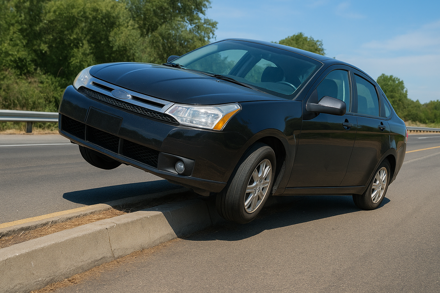 5. Tripping on curbs, medians, and guardrails