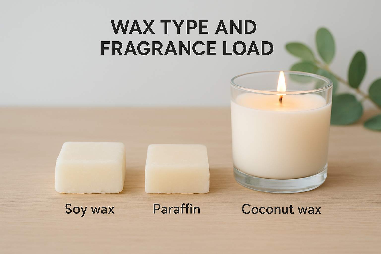 Wax type and fragrance load