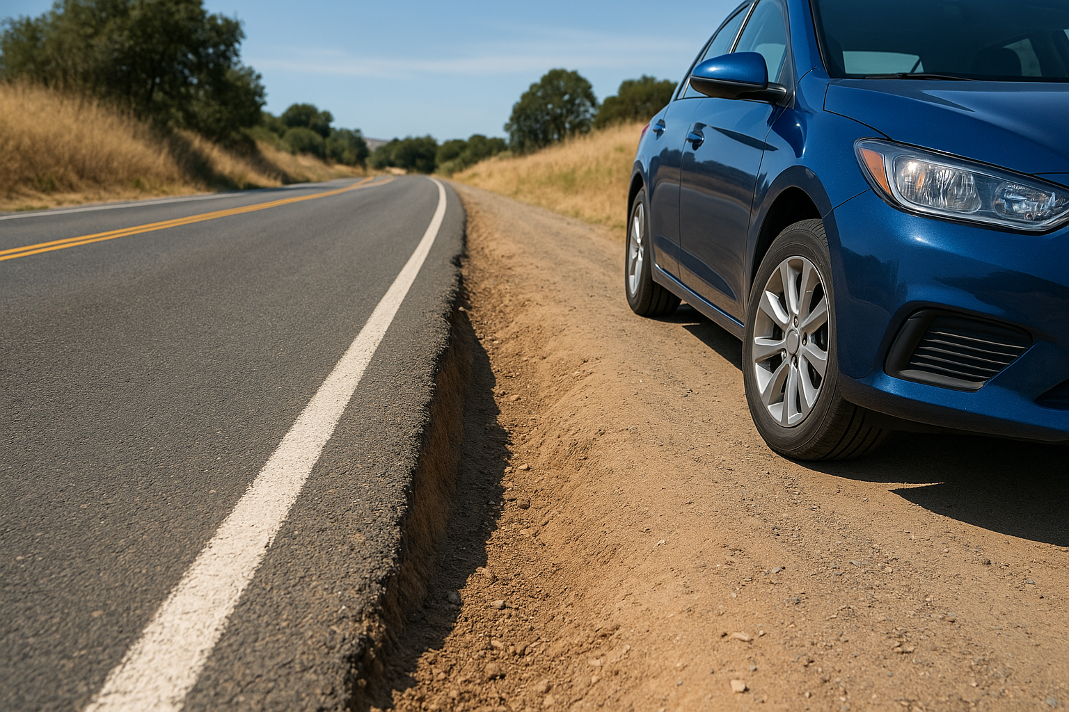 6. Soft shoulders and road edge drop-offs