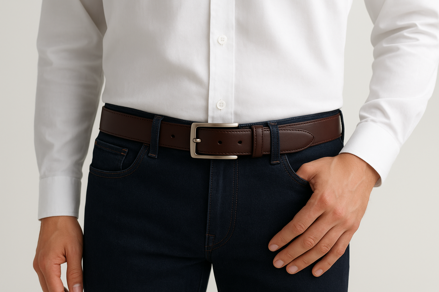 Positionnement et style des ceintures Le Tanneur