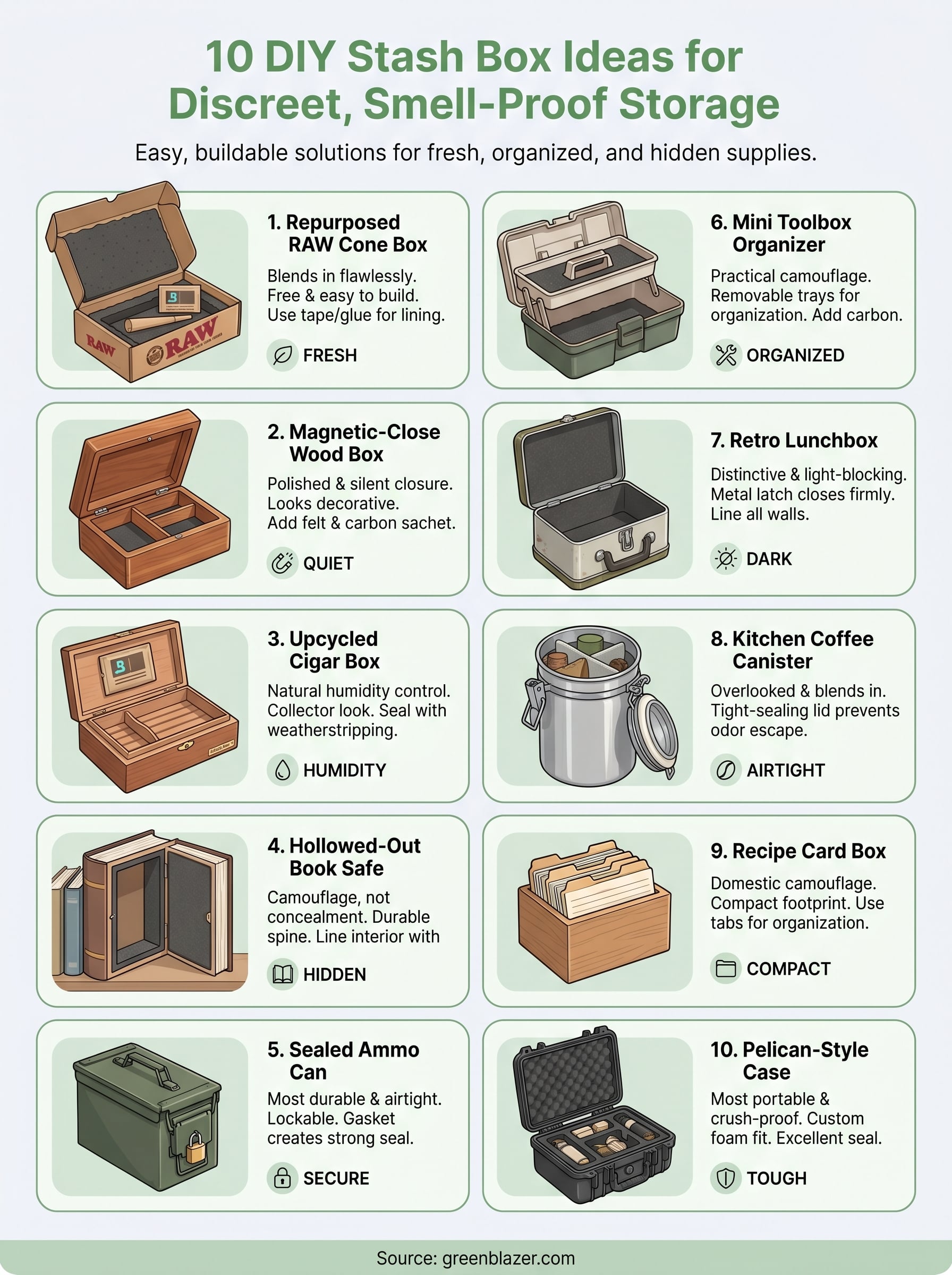 diy stash box ideas infographic