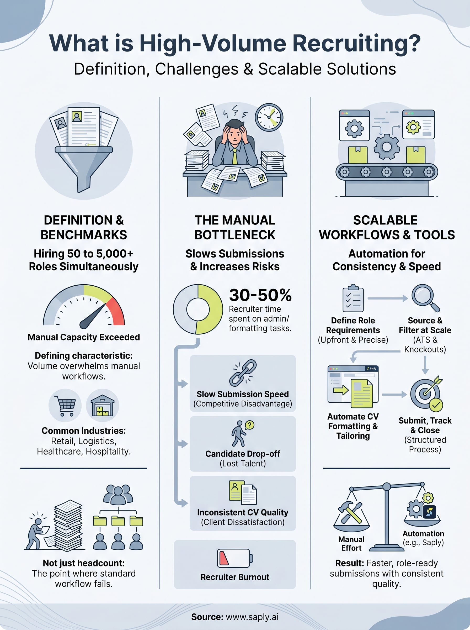 what is high volume recruiting infographic