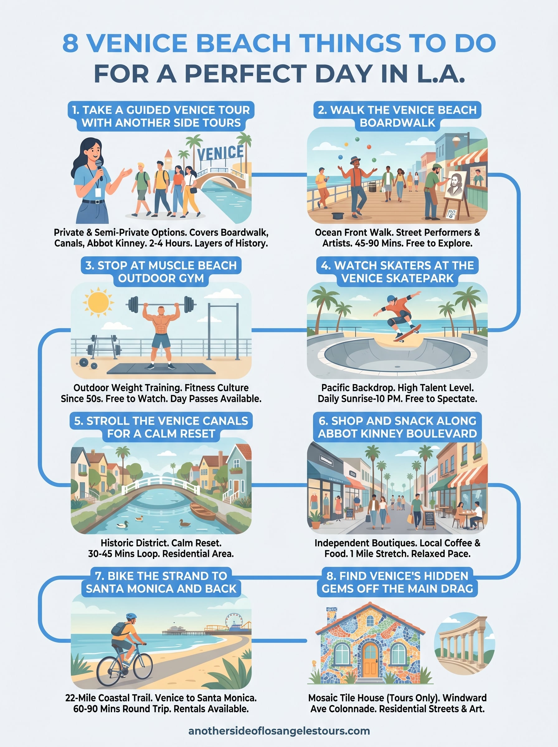 venice beach things to do infographic