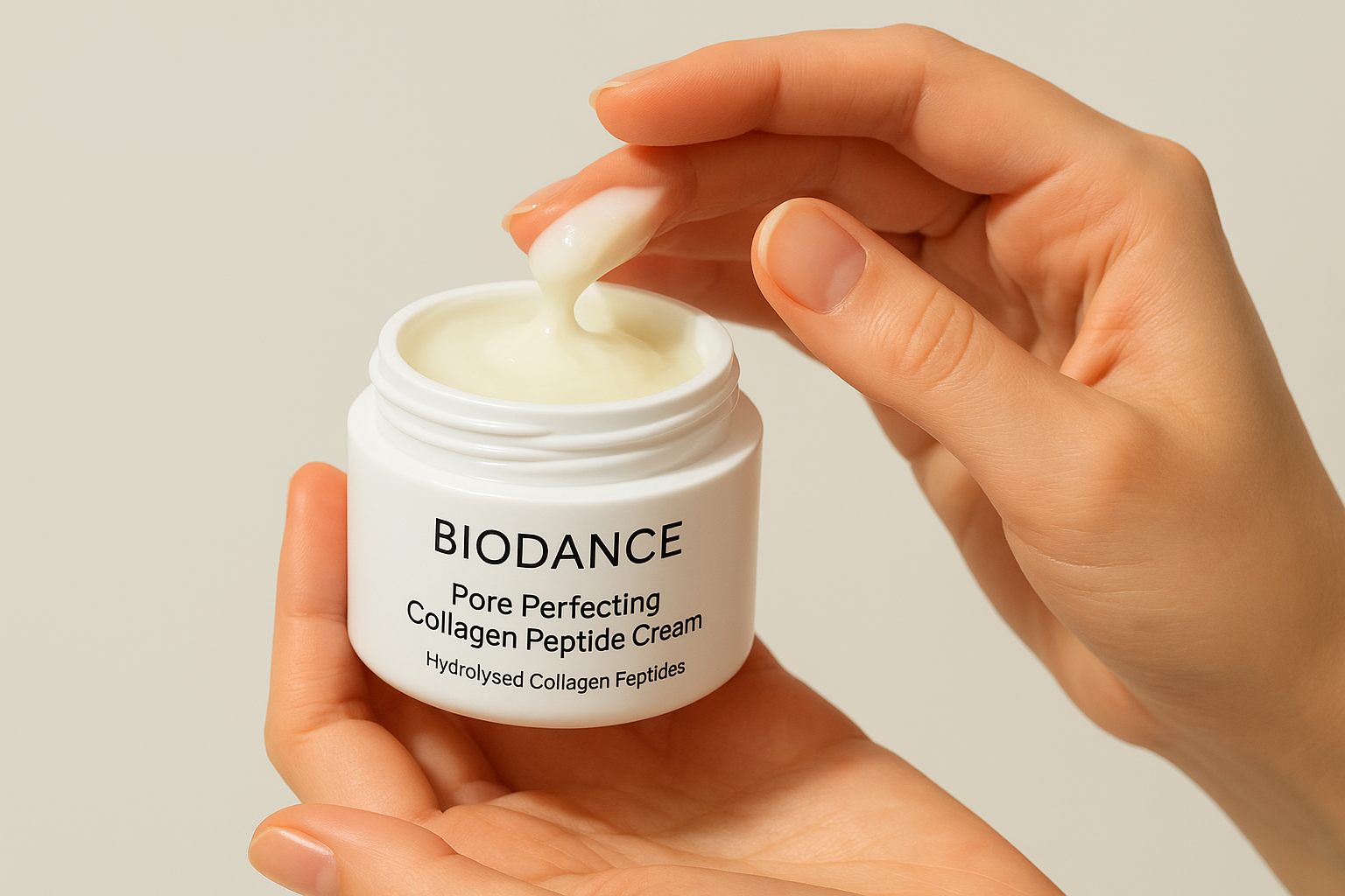 Collagen-peptide positioning and sensitive-skin fit