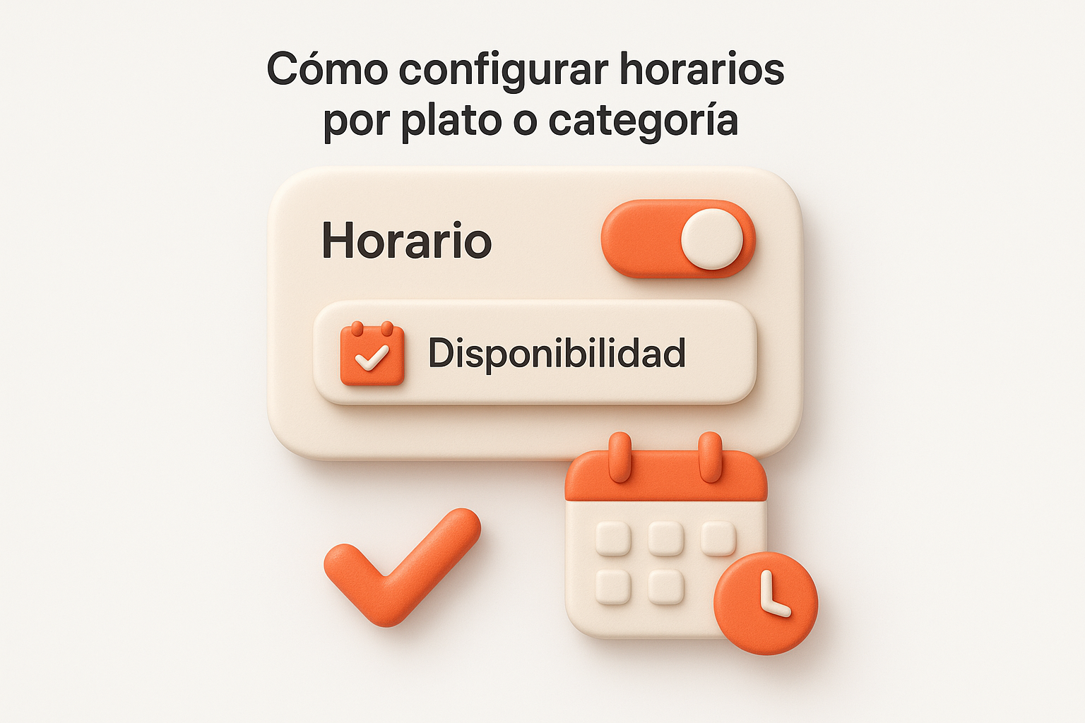 Cómo configurar horarios por plato o categoría