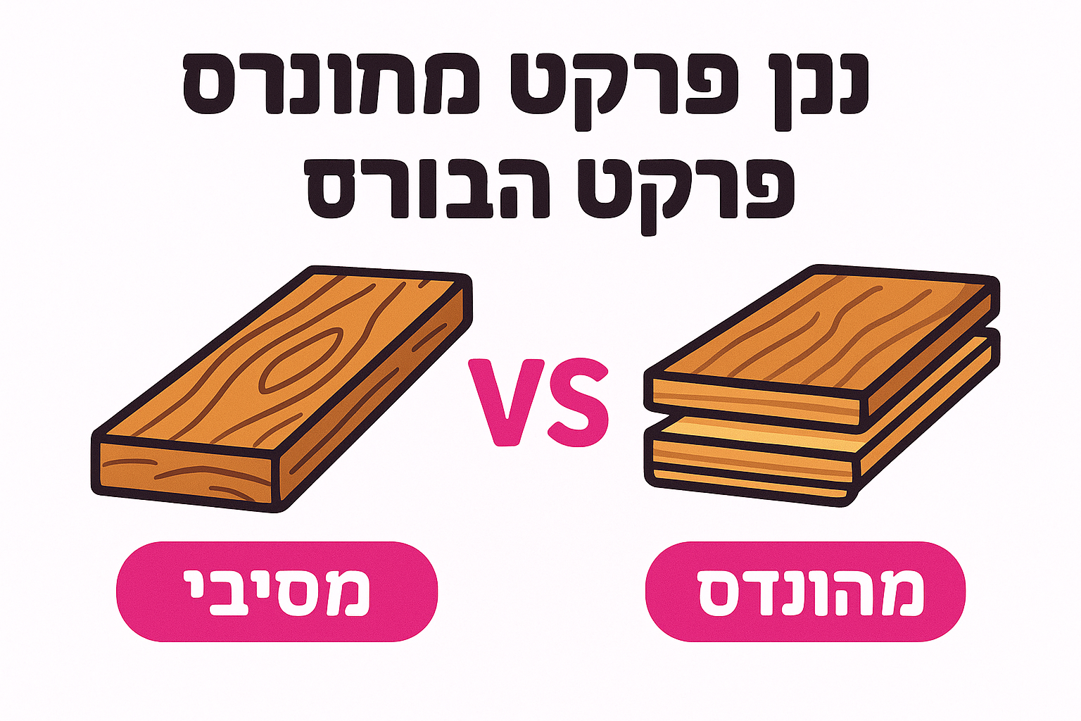 פרקט מסיבי מול פרקט מהונדס