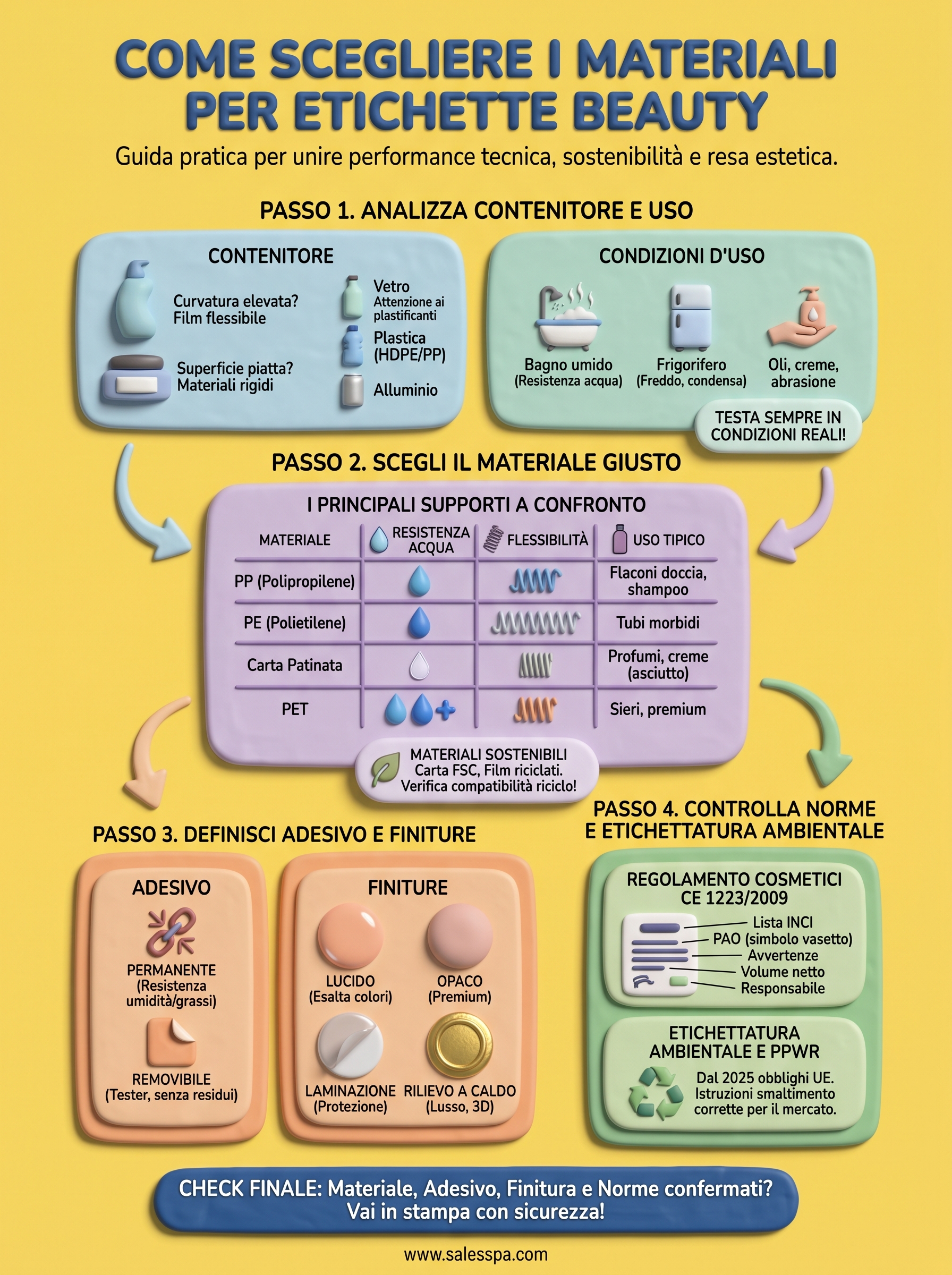 etichette per prodotti beauty infographic
