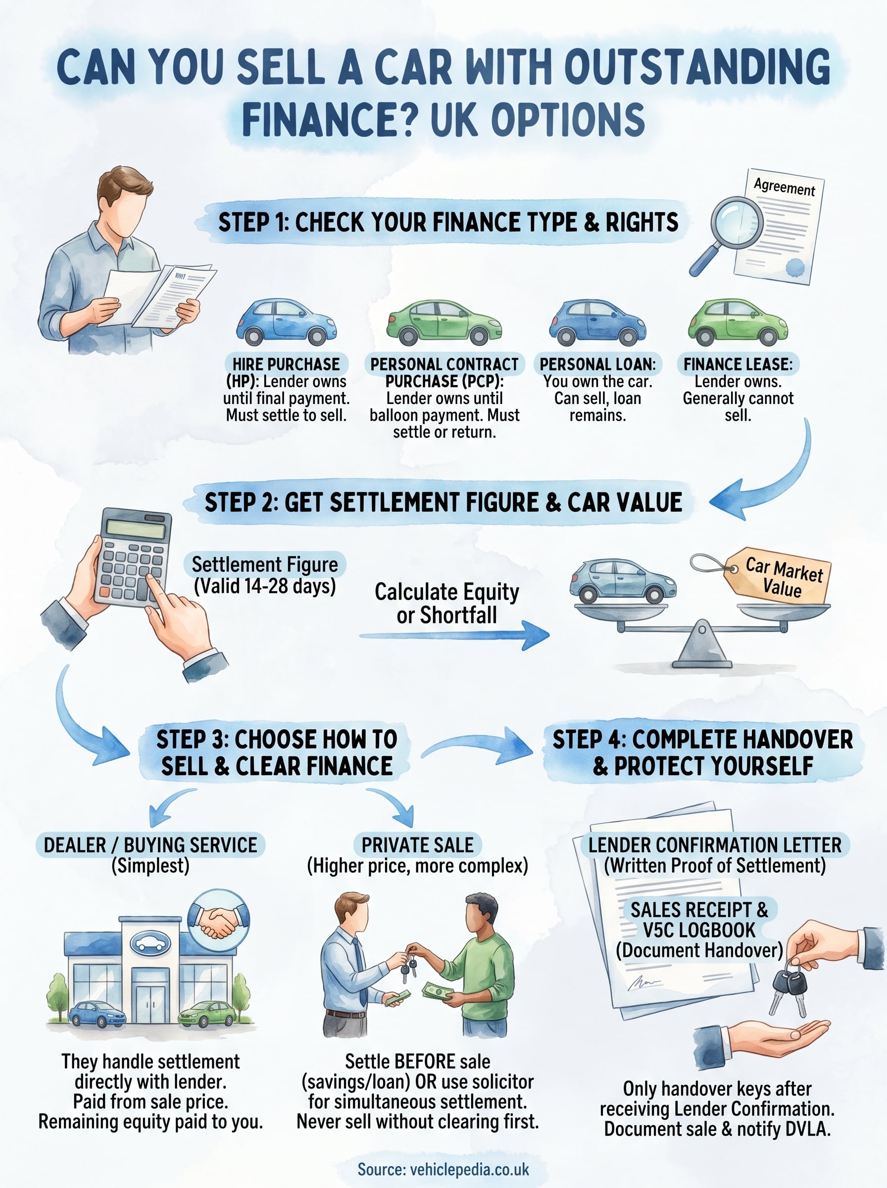 can you sell a car with outstanding finance infographic