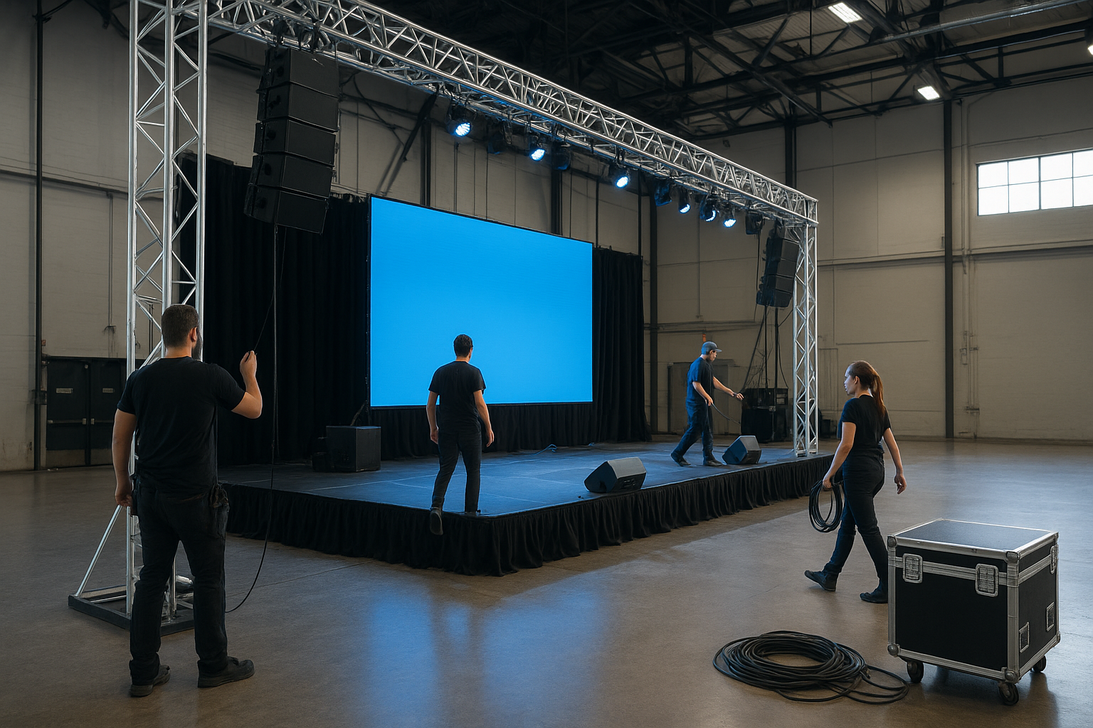 Production week: load-in, build, and rehearsal