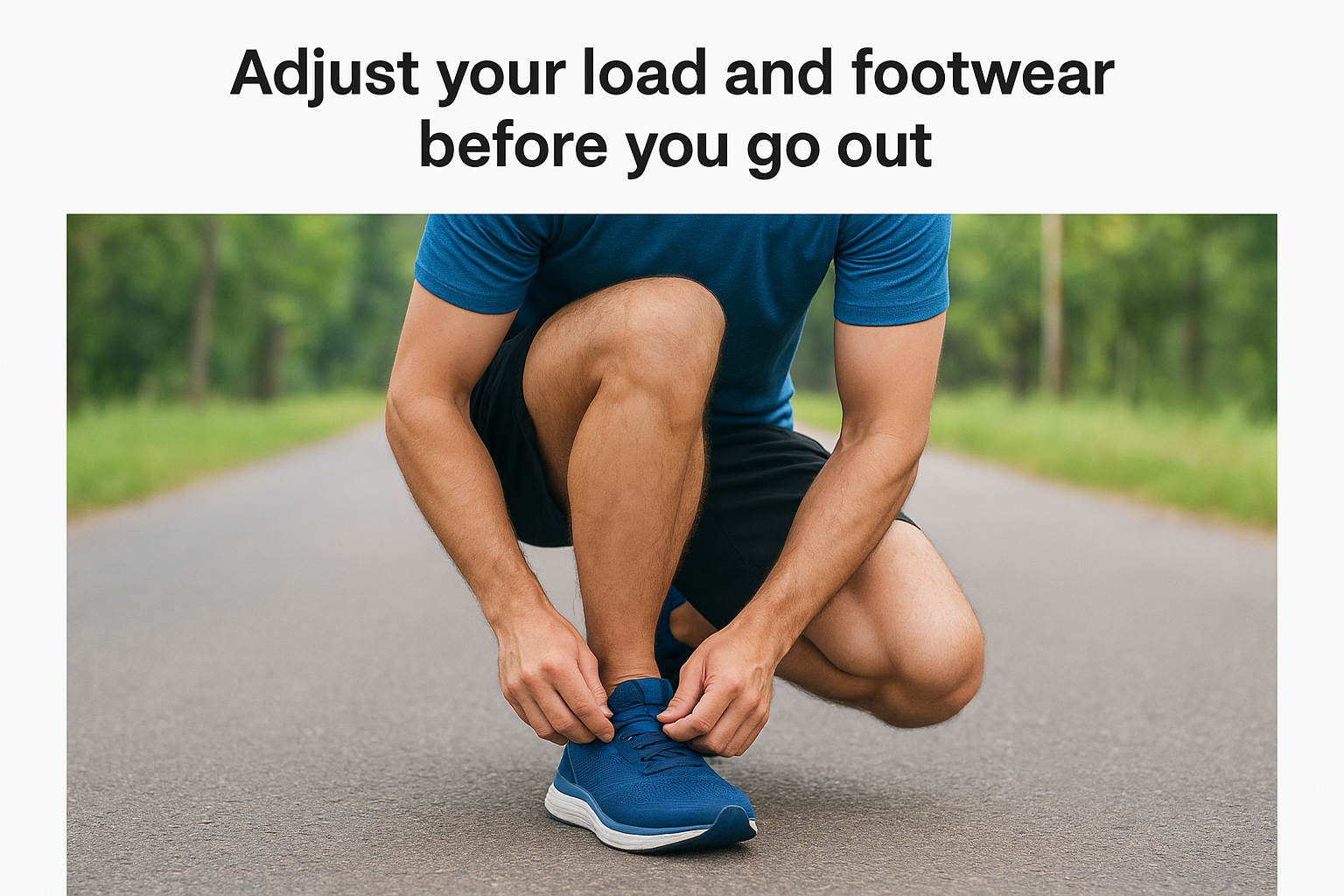 Adjust your load and footwear before you go out