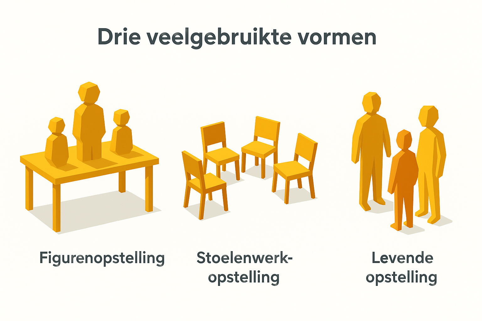 Drie veelgebruikte vormen