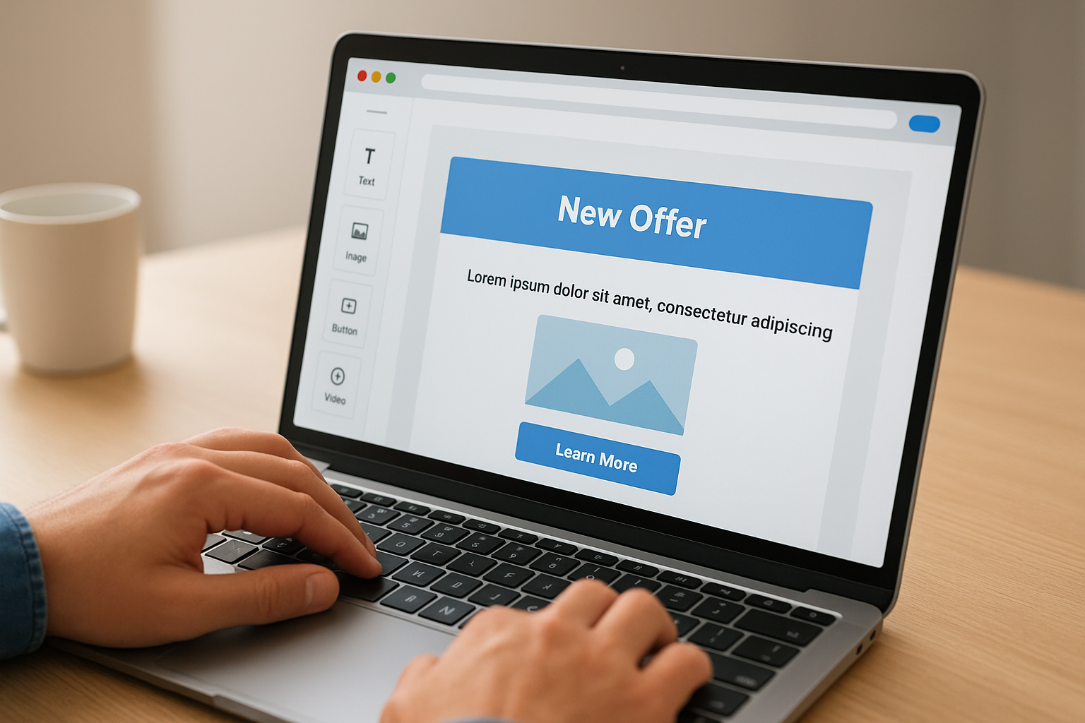 Drag and drop email editor
