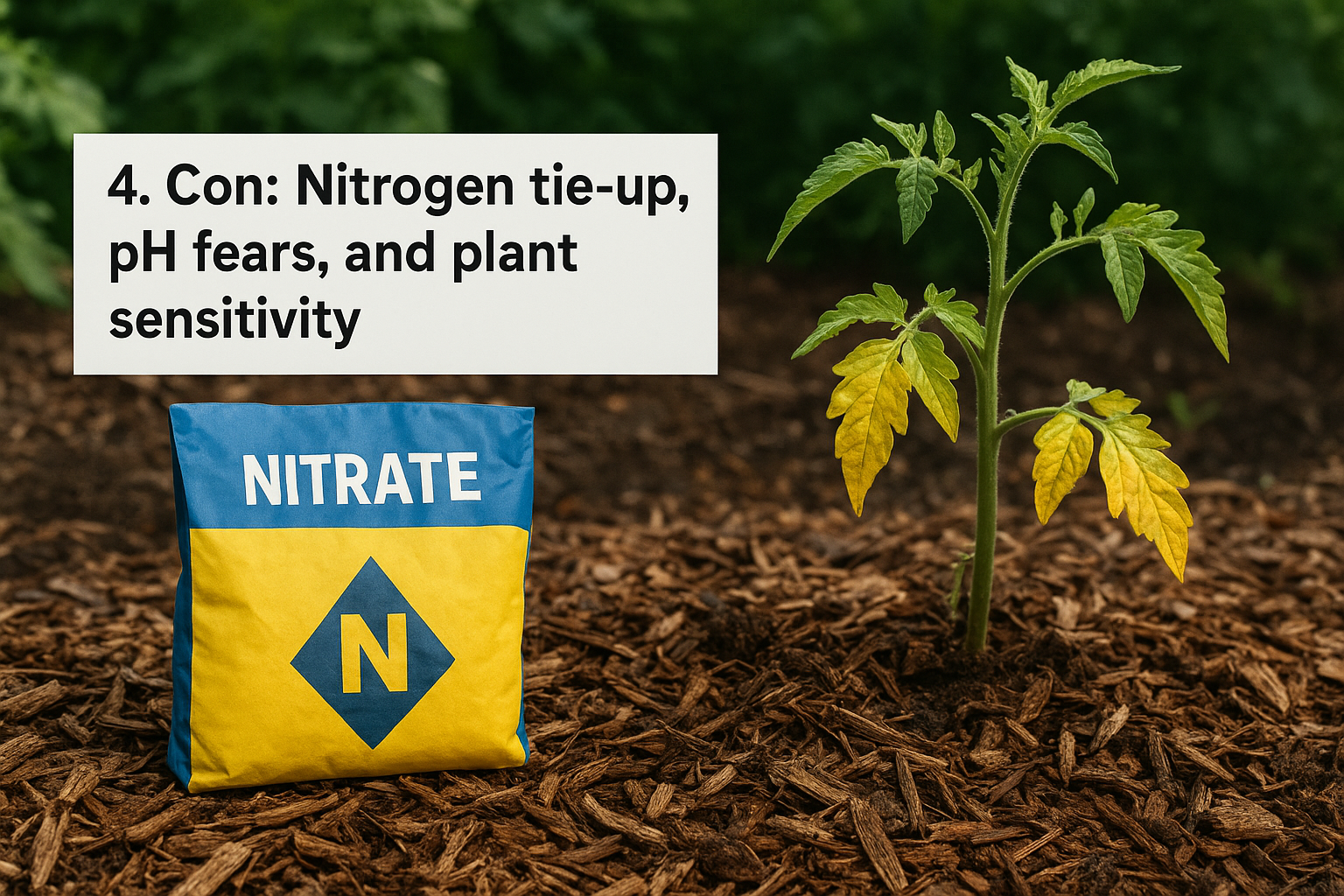 4. Con: Nitrogen tie-up, pH fears, and plant sensitivity