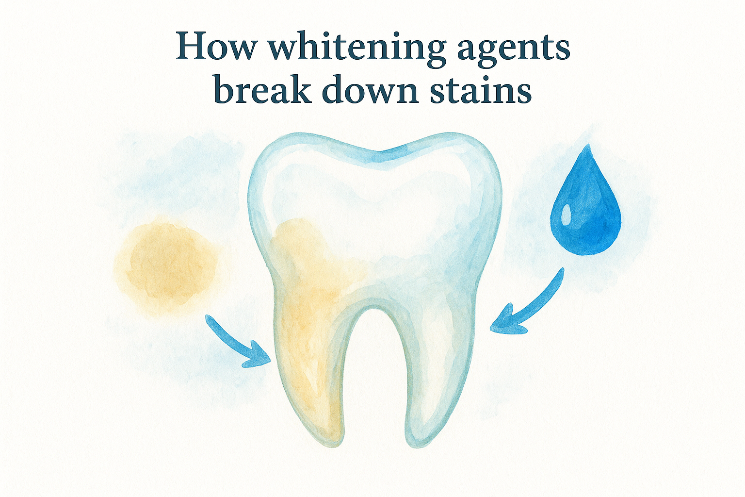 How whitening agents break down stains