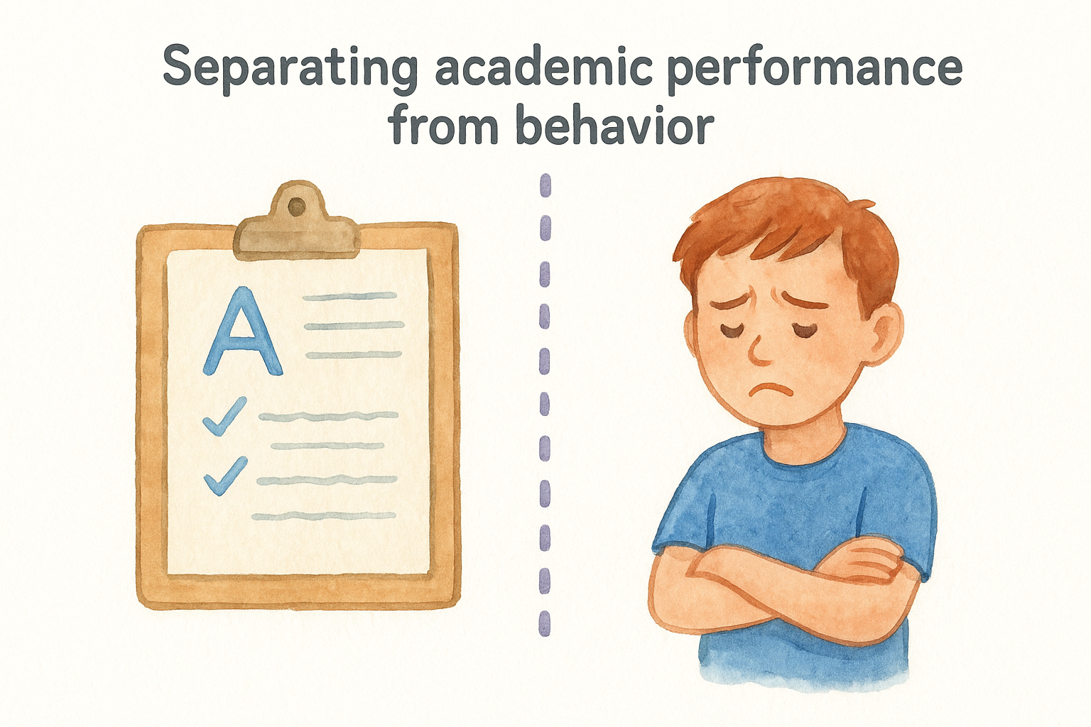 Separating academic performance from behavior