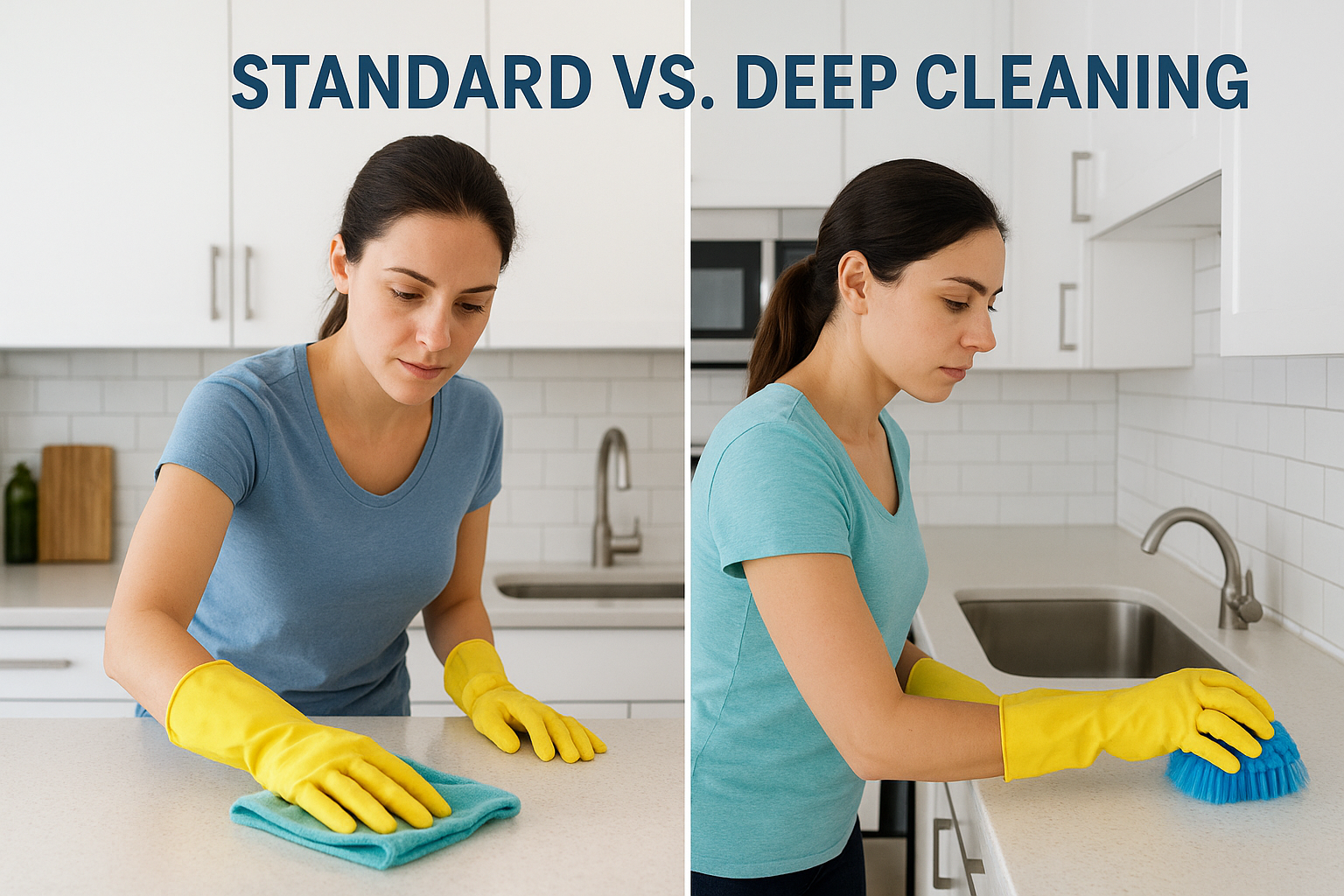 Standard vs. deep cleaning