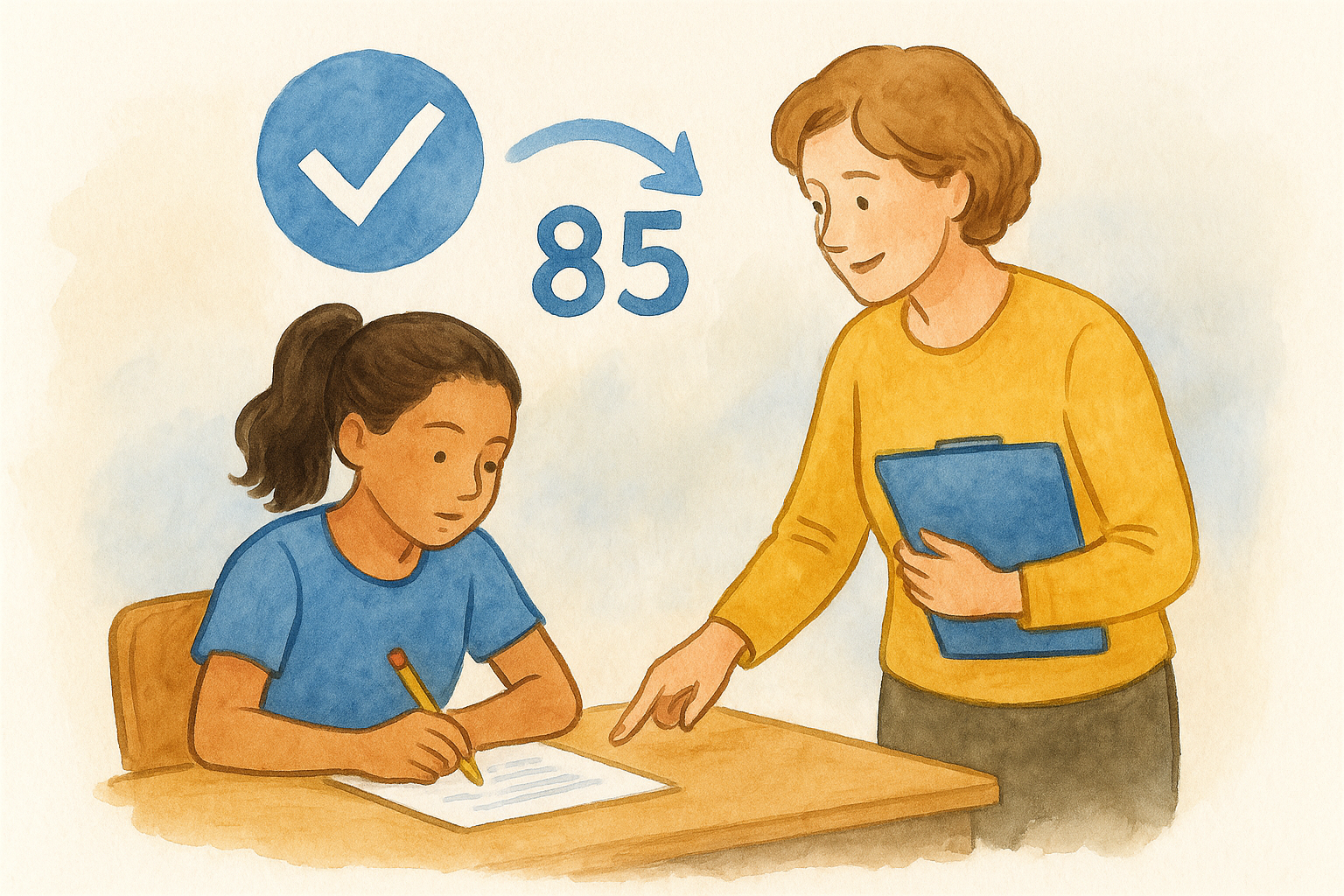 Allow retakes and record the most recent score
