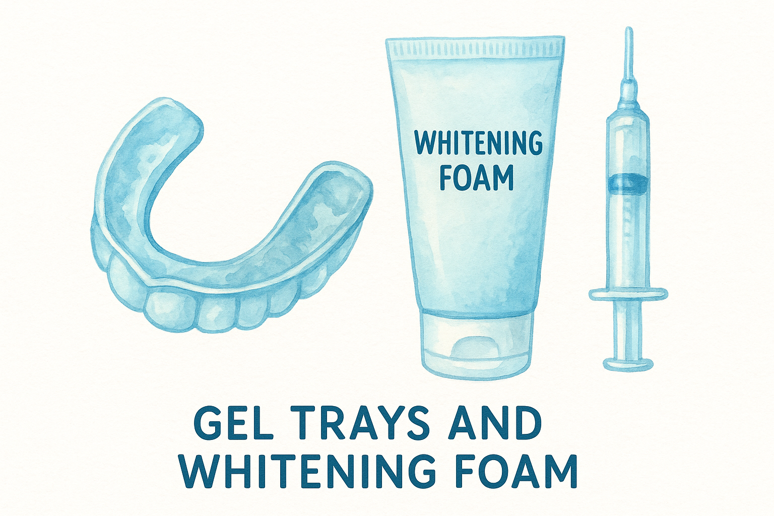 Gel trays and whitening foam