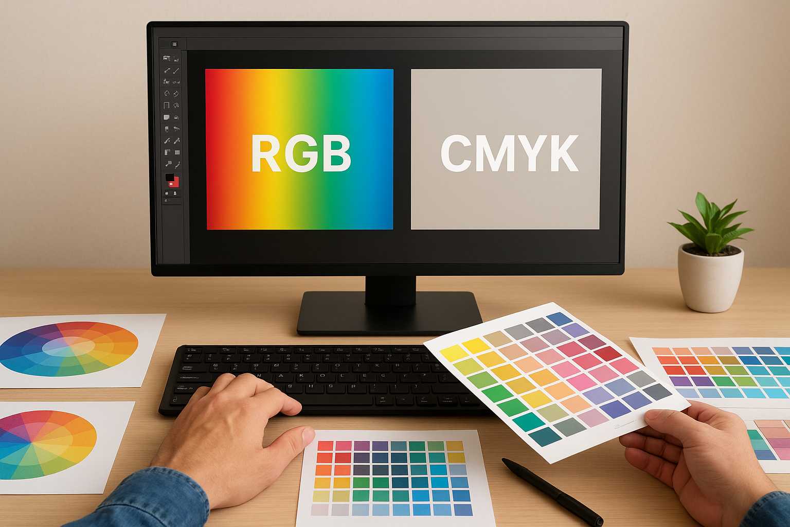 Design in CMYK rather than RGB from the start