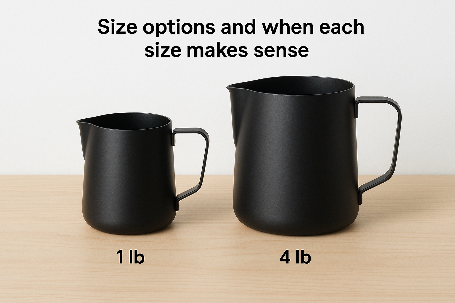 Size options and when each size makes sense